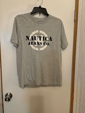 Nautica Gray Short Sleeve Logo Tee